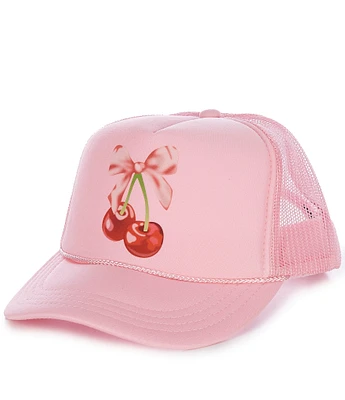 Madley Girls Bow Cherries Trucker Hat