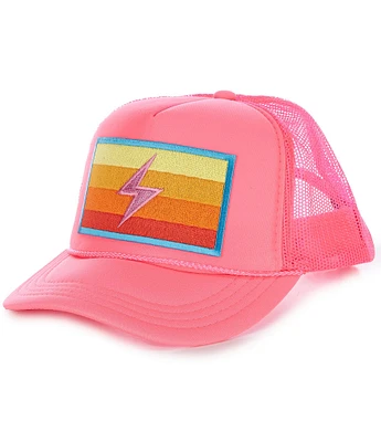 Madley Girls Ombre Bolt Patch Trucker Hat