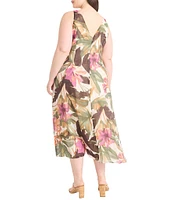 Maggy London Plus Size Sleeveless Midi Dress