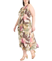 Maggy London Plus Size Sleeveless Midi Dress