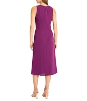 Maggy London Sleeveless Knot Front Midi Dress