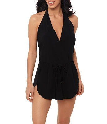 Magicsuit Ellie Solid Plunge V-Neck One Piece Swimdress