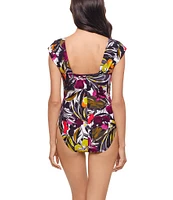 Magicsuit Hot House Natalie Sweetheart Neck Cap Sleeve Bandeau One Piece Swimsuit
