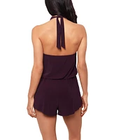 Magicsuit Piper Solid High Crochet Neck Hidden Underwire Bra Romper Swimsuit