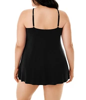 Magicsuit Plus Size Parker Control Fit Convertible Underwire High Neck Swim Dress