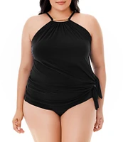 Magicsuit Plus Size Parker Control Fit Convertible Underwire High Neck Swim Dress