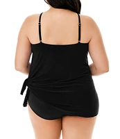 Magicsuit Plus Size Parker Control Fit Convertible Underwire High Neck Swim Dress