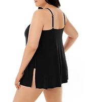 Magicsuit Plus Size Parker Control Fit Convertible Underwire High Neck Swim Dress