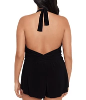 Magicsuit Plus Size Solid Bianca One-Piece Control Fit Swimsuit Romper