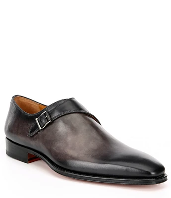 Magnanni Men's Hermosa Leather Monk Straps