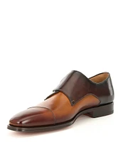 Magnanni Men's Jaden Double Monk Strap Color Block Dress Shoes