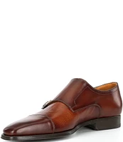 Magnanni Men's Miura Double Monk Strap Cap Toe Dress Shoes