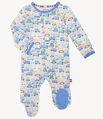 Magnetic Me Baby Boys Newborn-9 Months Long Sleeve As Truck Would Have It Footed Coverall