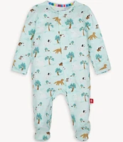 Magnetic Me® Baby Boys Newborn-9 Months Long-Sleeve Central Bark Footed Coverall