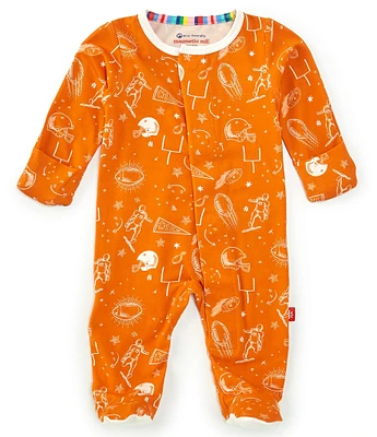 Magnetic Me Baby Boys Newborn-9 Months Long Sleeve Game Day Footed Coverall