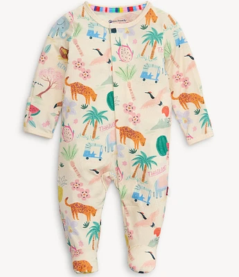 Magnetic Me Baby Boys Newborn-9 Months Long Sleeve Wonderlust Wildlife Footie Coverall