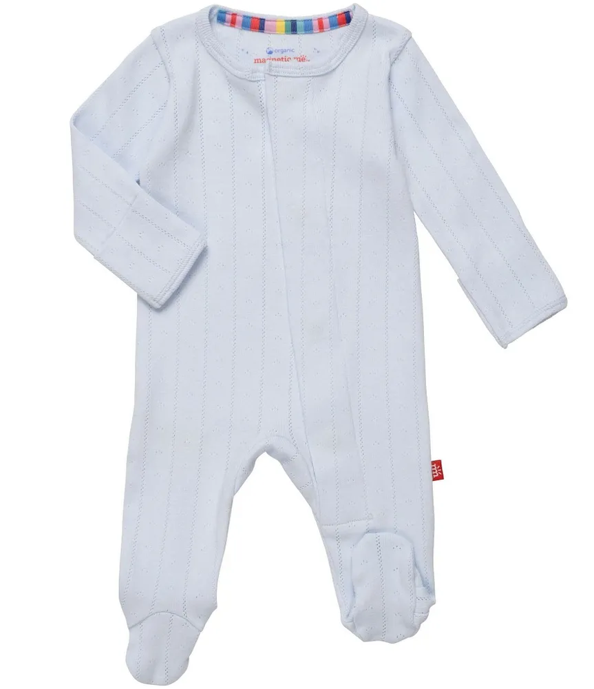 Magnetic Me Baby Boys Preemie-9 Months Long Sleeve Pointelle Knit Footie Coveralls