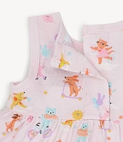 Magnetic Me® Baby Girls 9-24 Months Sleeveless Playground Pals Tank Top & Solid Biker Shorts Set