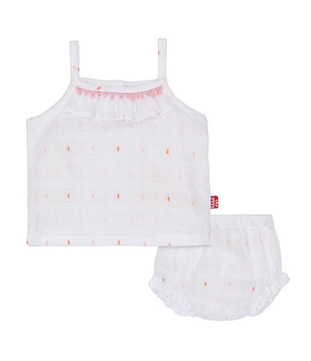 Magnetic Me Baby Girls Newborn-24 Months Swiss Dot Tank & Bloomer Set