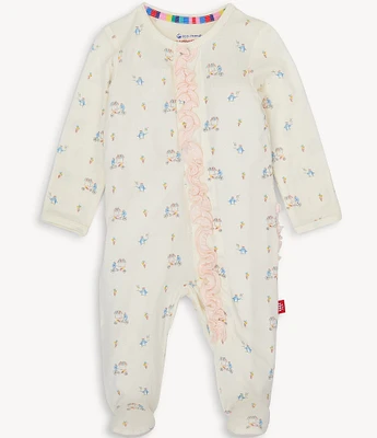 Magnetic Me® Baby Girls Newborn-9 Months Long-Sleeve Penguin Printed Footed Coverall