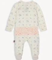 Magnetic Me® Baby Girls Newborn-9 Months Long-Sleeve Penguin Printed Footed Coverall