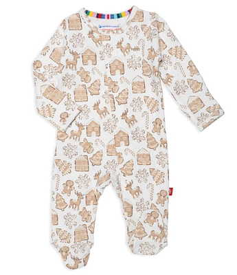 Magnetic Me Baby Newborn-9 Months Long Sleeve Gingerbread Footed Coverall