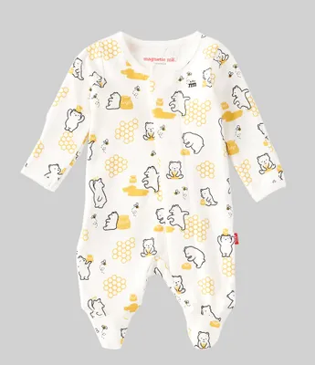 Magnetic Me Baby Preemie-9 Months Long Sleeve Honey Bee Footie Coverall