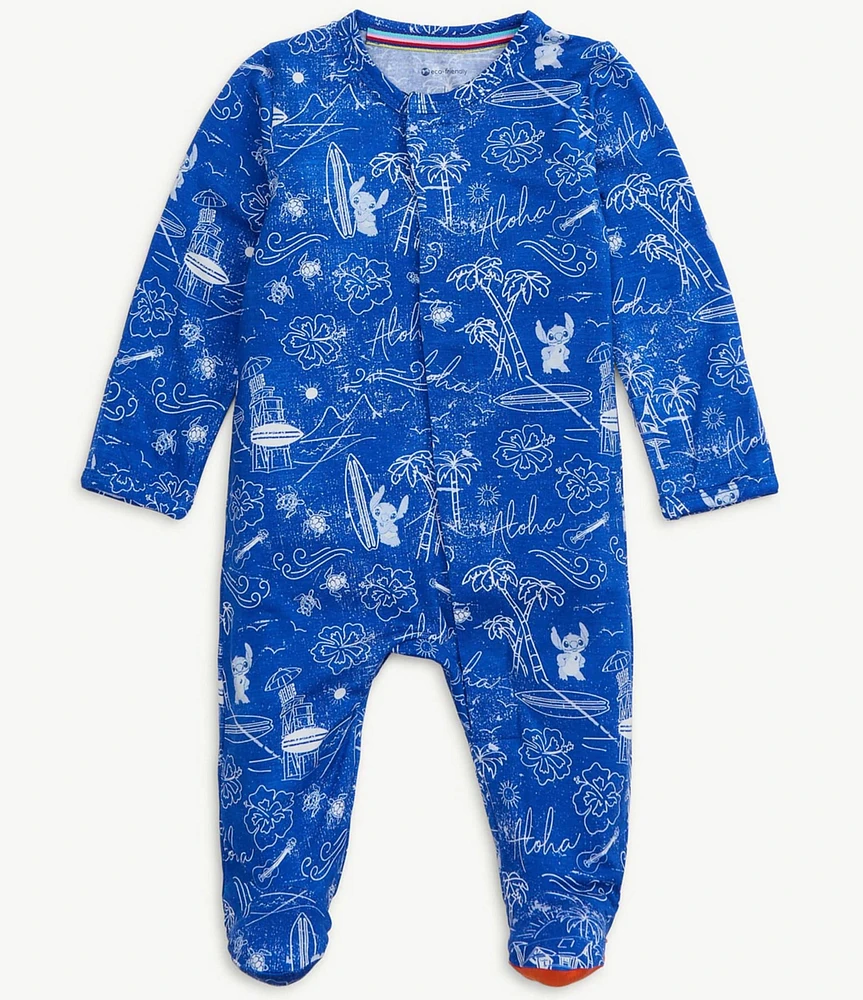 Magnetic Me x Disney Baby Boys Newborn-9 Months Long Sleeve Lilo & Stitch Footie Coverall