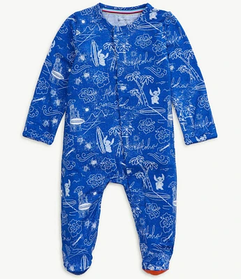 Magnetic Me x Disney Baby Boys Newborn-9 Months Long Sleeve Lilo & Stitch Footie Coverall