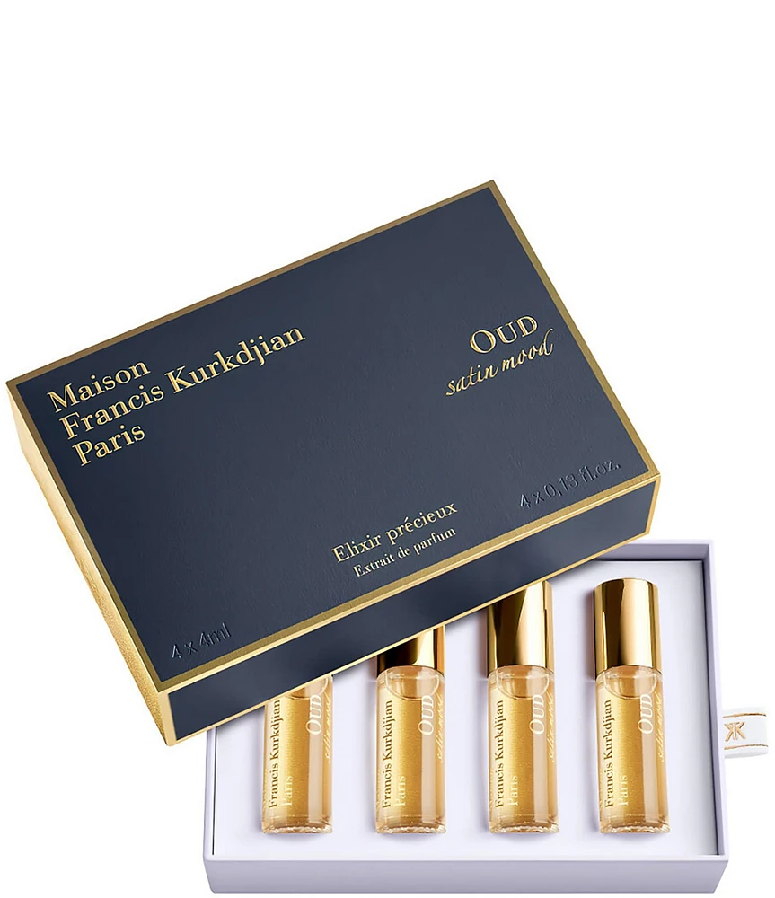 Maison Francis Kurkdjian OUD satin mood Extrait de Parfum 4-Piece Precious Elixirs Limited Edition Set