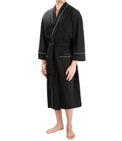 Majestic Big & Tall Long Sleeve Kimono Style Waffle Knit Robe