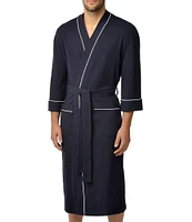 Majestic Long Sleeve Kimono Style Waffle Knit Robe