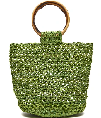 Mar Y Sol Willow Raffia Straw Hobo Bag