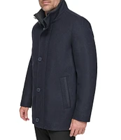 Marc New York Men's Signature Dorsey Zip-Front Wool Blend Car Coat