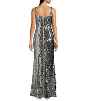 Muse by Marchesa Birch Sequin A-Line Gown Dress