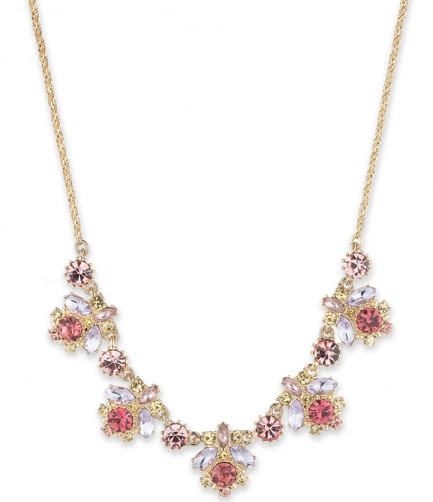 Marchesa Gold Tone Multi Frontal Collar Necklace