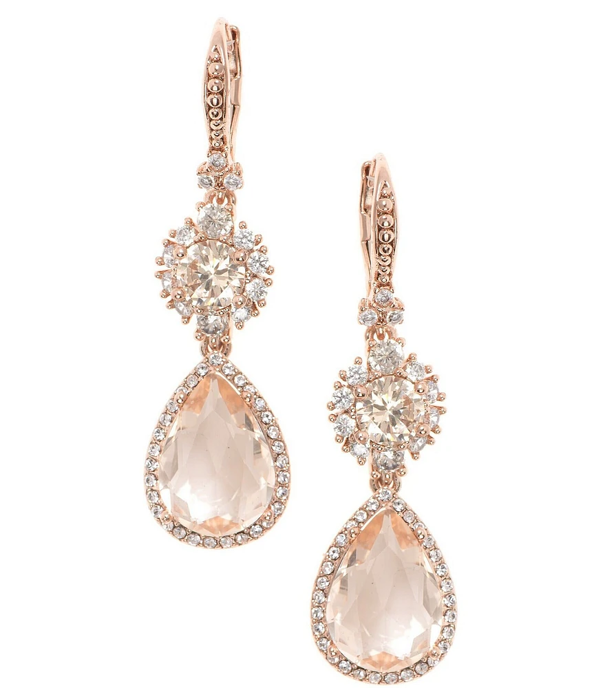 Marchesa Medium Double Crystal Drop Earrings