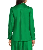 Marella Coordinating Agamia Voile Shirt Collar Long Sleeve Button Front Blouse