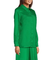 Marella Coordinating Agamia Voile Shirt Collar Long Sleeve Button Front Blouse