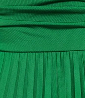 Marella Fecola Jersey Bandeu Pleated Slim Fit And Flare Maxi Dress