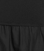 Marella Knit Poplin Crew Neck Sleeveless Maxi Dress