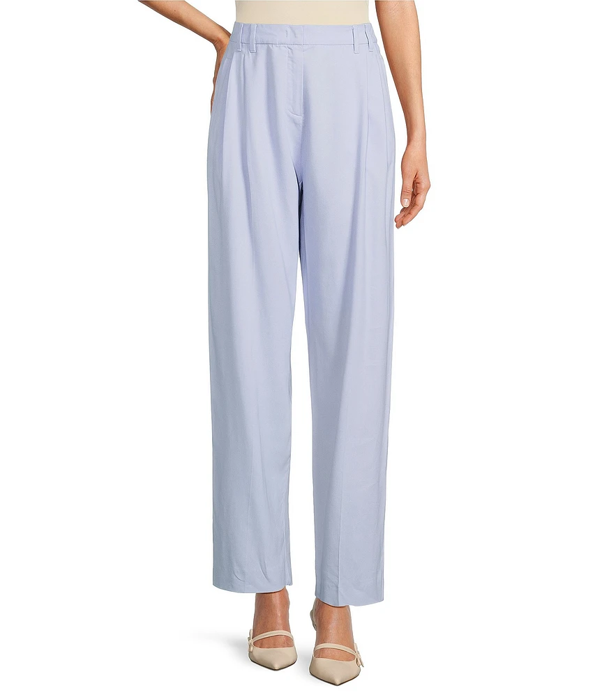 Marella Nupar Stretch Twill Wide Leg Double Pleat Coordinating Trouser Pants