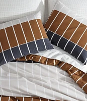 Marimekko Tiiliskivi Raita Brick-Block Printed Outlined Pattern Organic Cotton Duvet Cover Mini Set