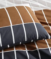 Marimekko Tiiliskivi Raita Brick-Block Printed Outlined Pattern Organic Cotton Duvet Cover Mini Set