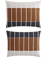 Marimekko Tiiliskivi Raita Brick-Block Printed Outlined Pattern Organic Cotton Duvet Cover Mini Set