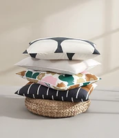 Marimekko Tiiliskivi Raita Brick-Block Printed Outlined Pattern Organic Cotton Duvet Cover Mini Set