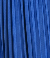 Marina Chiffon V-Neck Sleeveless Pleated A-Line Midi Dress
