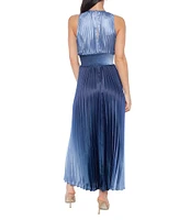 Marina Ombre Pleated A-Line Dress