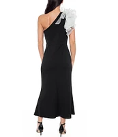 Marina One Shoulder Ruffle Sheath Dress