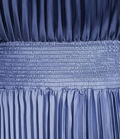 Marina Plus Size Ombre Pleated Halter Dress